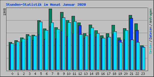 Stunden-Statistik im Monat Januar 2020