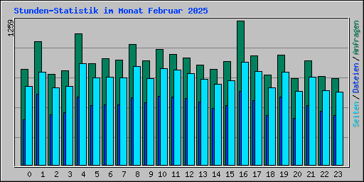 Stunden-Statistik im Monat Februar 2025