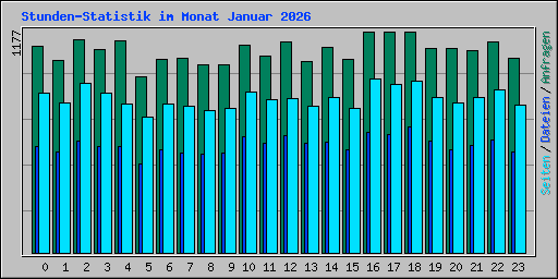 Stunden-Statistik im Monat Januar 2026