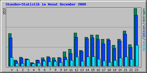 Stunden-Statistik im Monat Dezember 2009