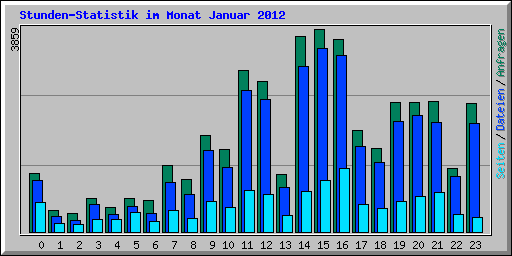 Stunden-Statistik im Monat Januar 2012