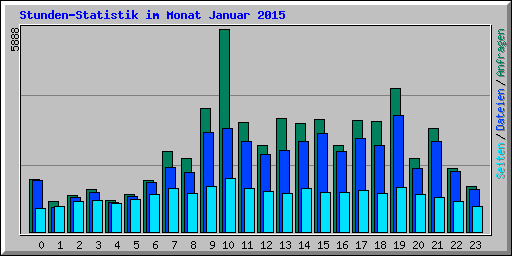 Stunden-Statistik im Monat Januar 2015