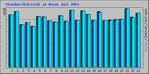 Stunden-Statistik im Monat Juli 2023